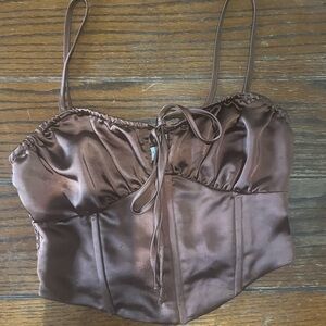 Pacsun brown corset top